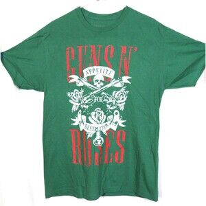 Guns N' Roses Appetite For Destruction Green Cotton Tee Unisex Adult Large